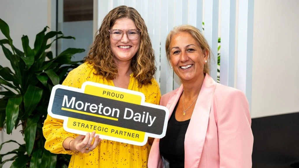 Web-Sta founder Karen Ahl with Moreton Daily Group's Lyndsay Lawler