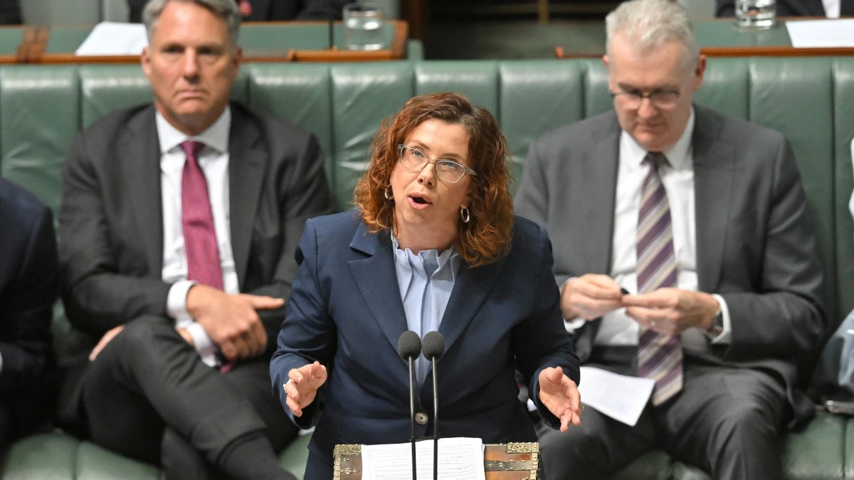 Minister for Employment Amanda Rishworth during question time at the House of Representatives at Parliament House in Canberra, Monday, September 7.