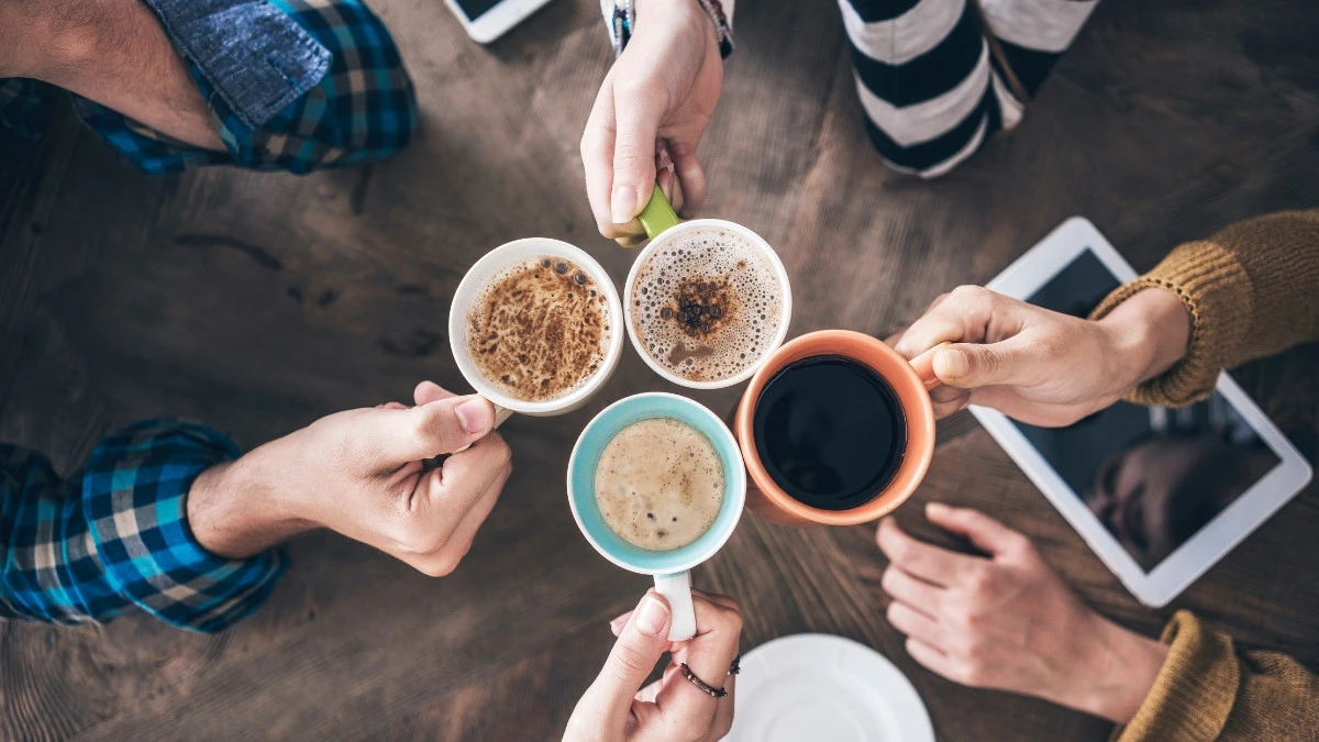 business networking over coffee