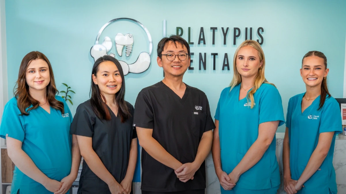 Dr Terry Pu and his colleagues at Platypus Dental